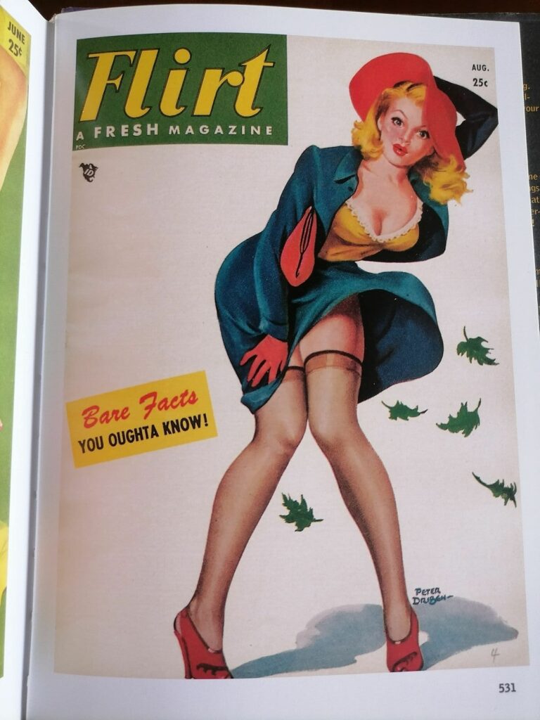 Pin-Up du magazine pour hommes Flirt, dans le livre 1000 Pin-Up Girls, Peter Driben, éditions Taschen