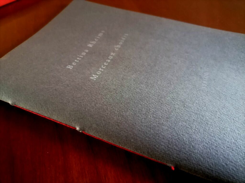 Livret et sa couture en fil rouge du livre Morceaux Choisis par Bettina Rheims éditions Steidl