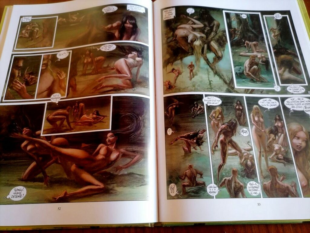 Double page de la BD érotique de Riverstone, Nagarya aux éditions AAR