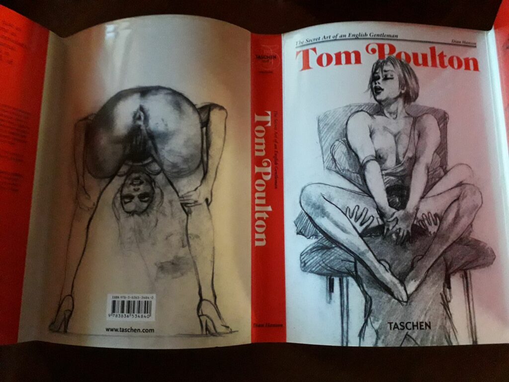 Jaquette du livre de dessins érotiques : Tom Poulton. The Secret Art of an English Gentleman, editions Taschen
