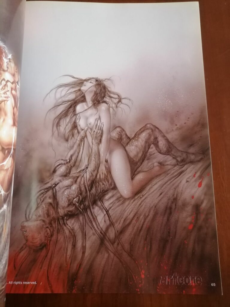 Oeuvre graphique érotique de Luis Royo dans Artcore n°2, MG Publishing, juillet 2003