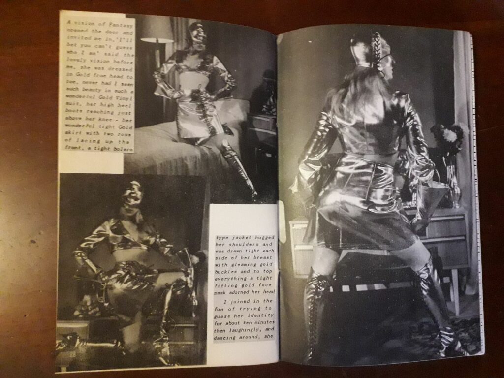 Photo fétichisme du cuir dans la revue BDSM Bizarre Trend n°1, Fantasy Publications