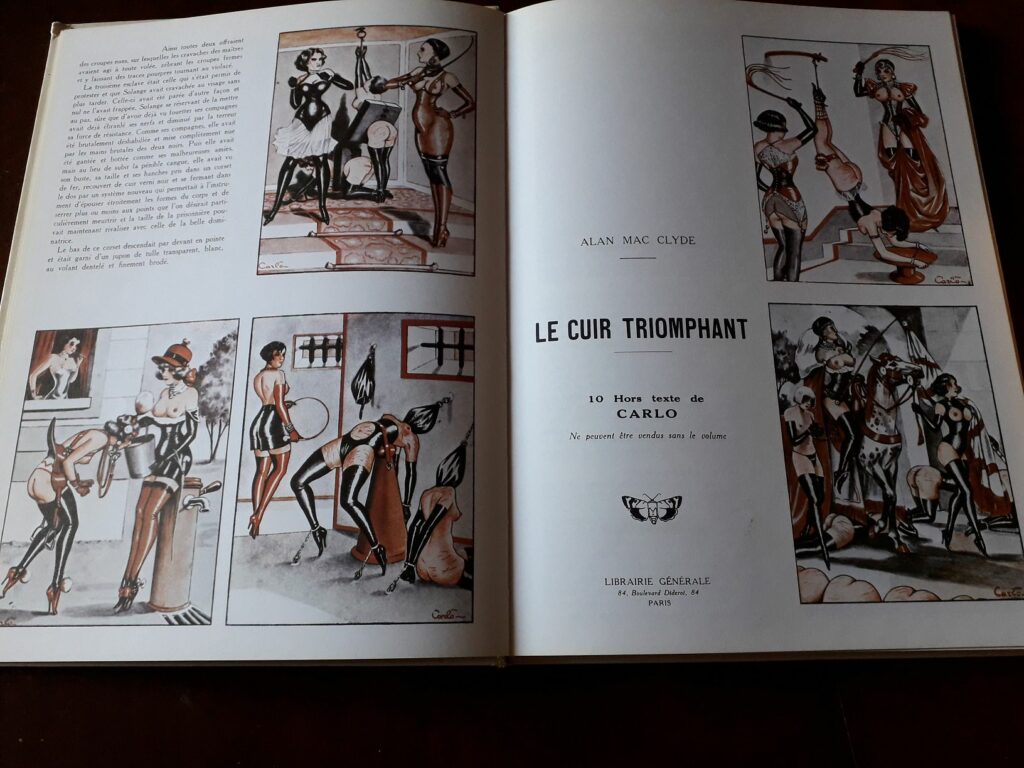 Dessins sadomasochistes de carlo pour le cuir triomphant