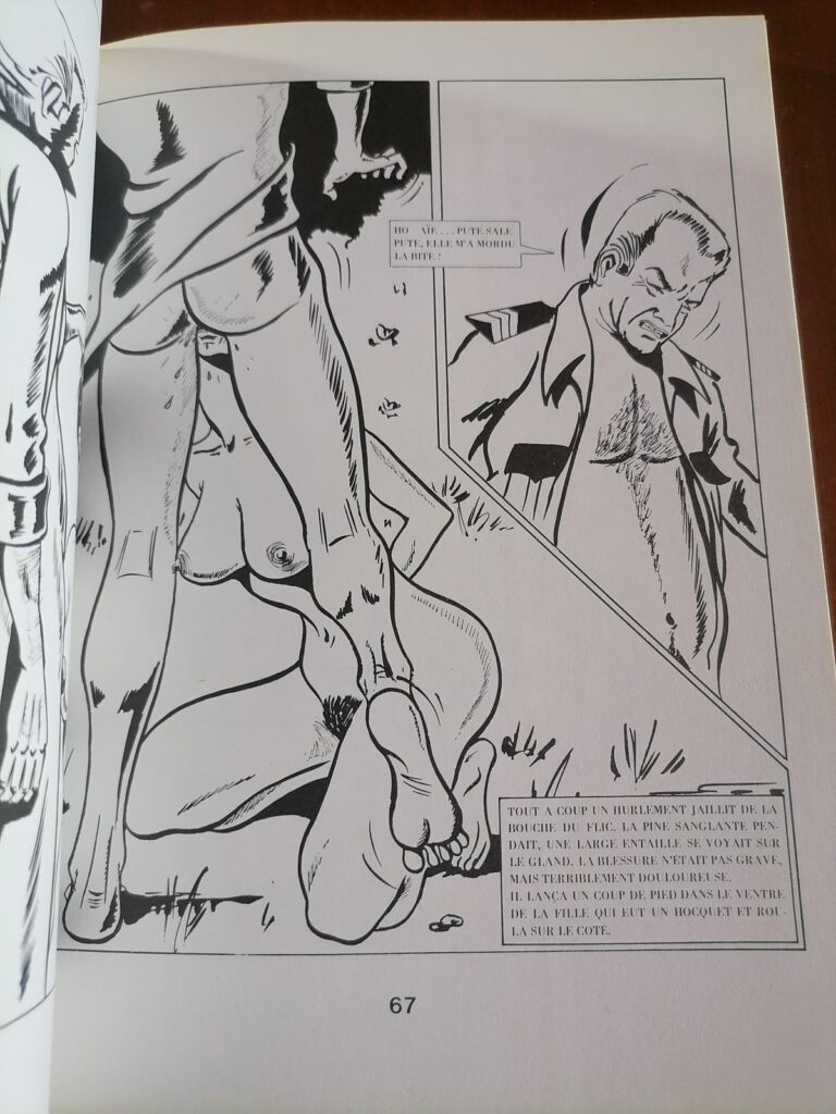 Dessin érotique extrait de Carotte mécanique, Stanley Bowman, Alan Newman, dessin de Tony Bastos pour la couverture, Mondial's Diffusion, 1973