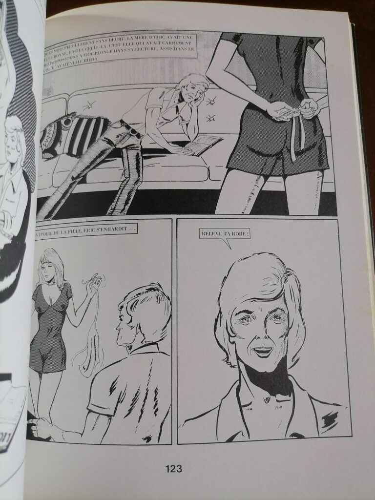 Dessin érotique extrait de Carotte mécanique, Stanley Bowman, Alan Newman, dessin de Tony Bastos pour la couverture, Mondial's Diffusion, 1973