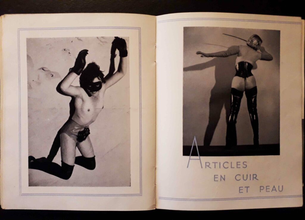 Accessoires en cuir en vente dans le catalogue de lingerie Diana Slip