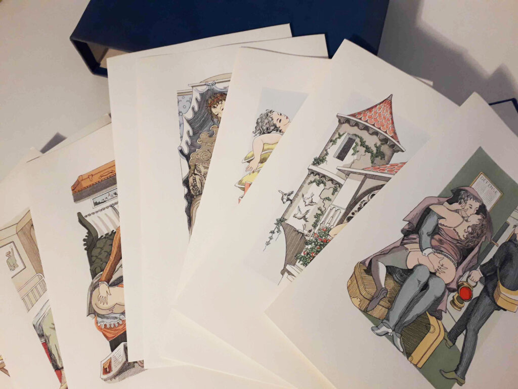 Illustrations érotiques de Michel Siméon pour Cécile ou les rencontres amoureuses, aux éditions Jacques Haumont