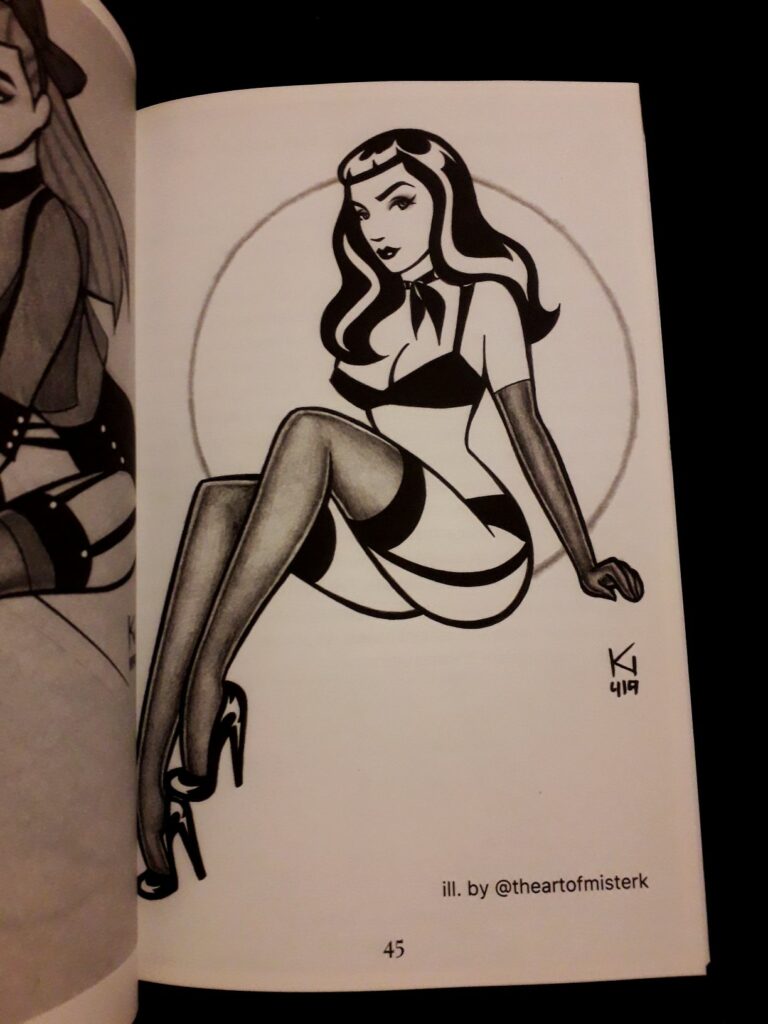Dessin de pin up par Mister K dans Eros mécanique de Hector Domiane