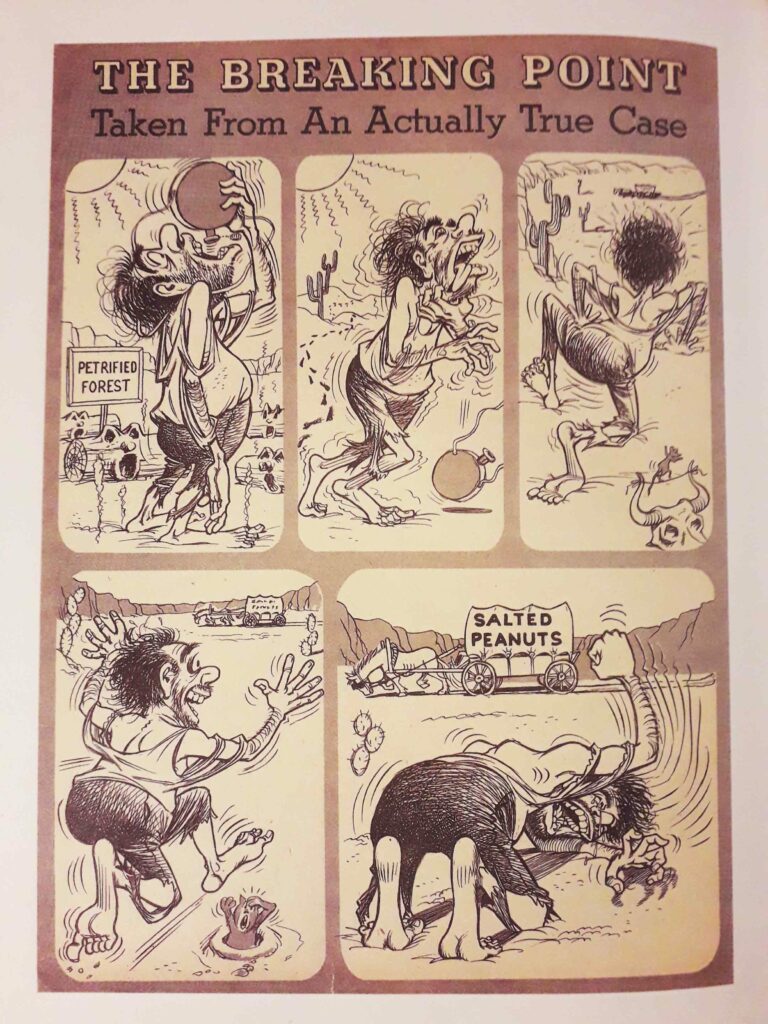 The Breaking Point : sketch signé Bill Ward pour Cracked