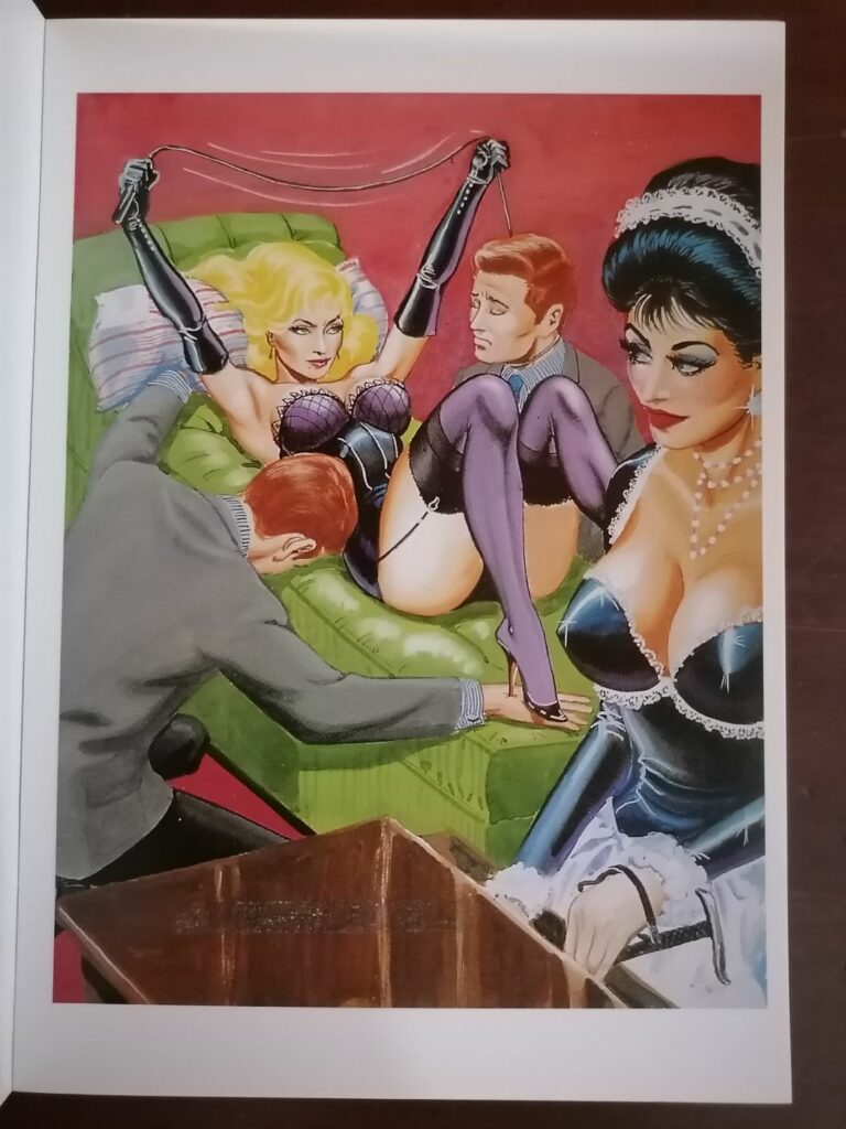 Dessin fetish et BDSM femme dominante par Eric Stanton dans le livre 30 Postcards éditions Taschen
