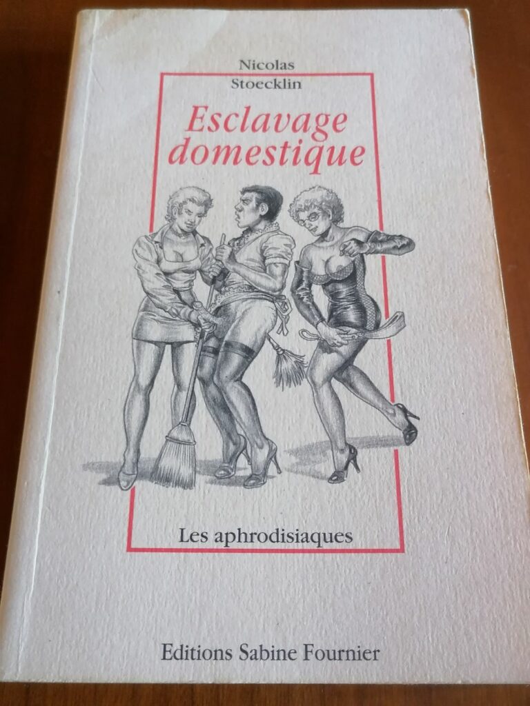 Couverture du roman érotique BDSM Esclavage domestique de Nicolas Stoecklin illustré par Chris aux éditions Sabine Fournier, collection les Aphrodisiaques