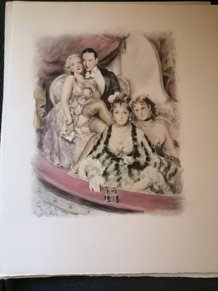 estampe de paul-émile bécat tirée de la Garçonne de Victor Marguerite, editions geneviève Raoult, 1957