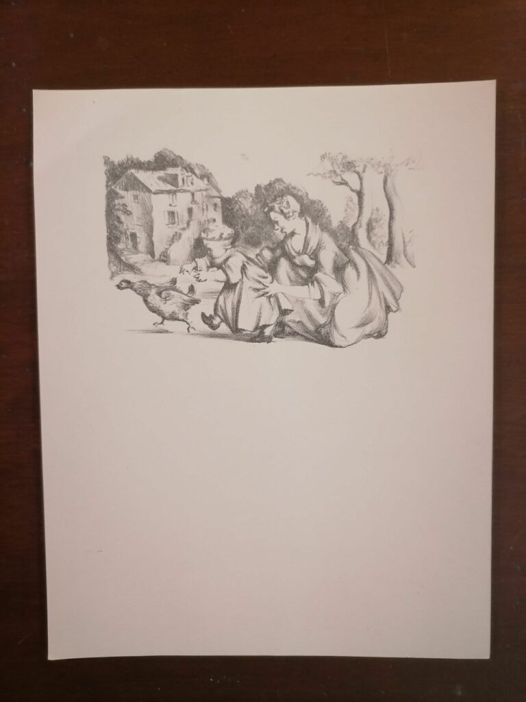 illustration femme de Suzanne Ballivet pour Monsieur Nicolas ou Le Cœur humain dévoilé, Restif de La Bretonne, éditions du Cent Cinquantenaire, 1956