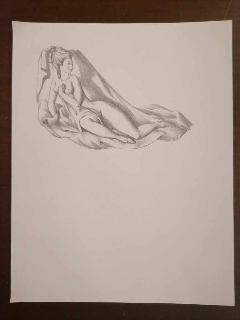illustration érotique femme nue de Suzanne Ballivet pour Monsieur Nicolas ou Le Cœur humain dévoilé, Restif de La Bretonne, éditions du Cent Cinquantenaire, 1956