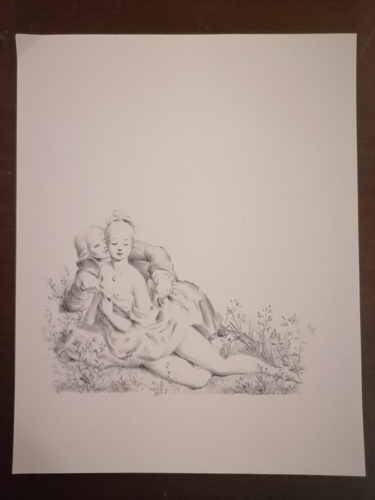 illustration coquine couple de Suzanne Ballivet pour Monsieur Nicolas ou Le Cœur humain dévoilé, Restif de La Bretonne, éditions du Cent Cinquantenaire, 1956