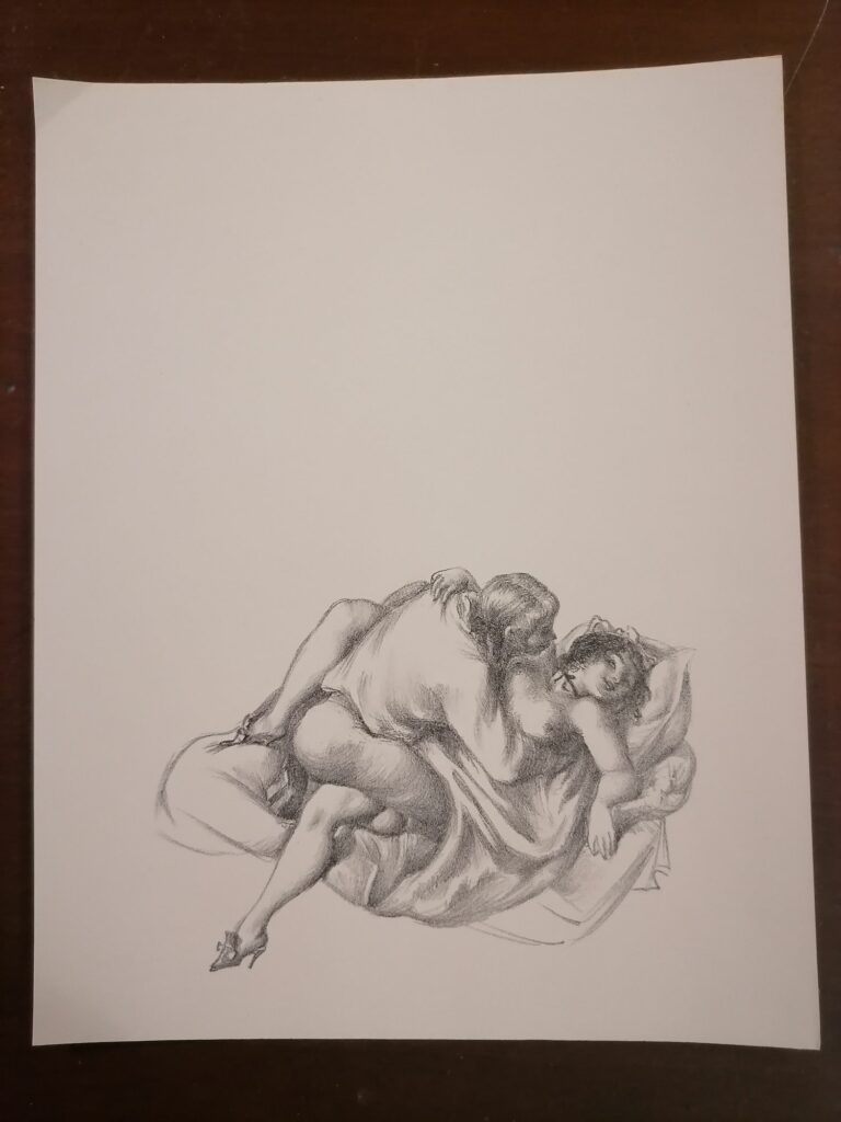 illustration érotique couple de Suzanne Ballivet pour Monsieur Nicolas ou Le Cœur humain dévoilé, Restif de La Bretonne, éditions du Cent Cinquantenaire, 1956