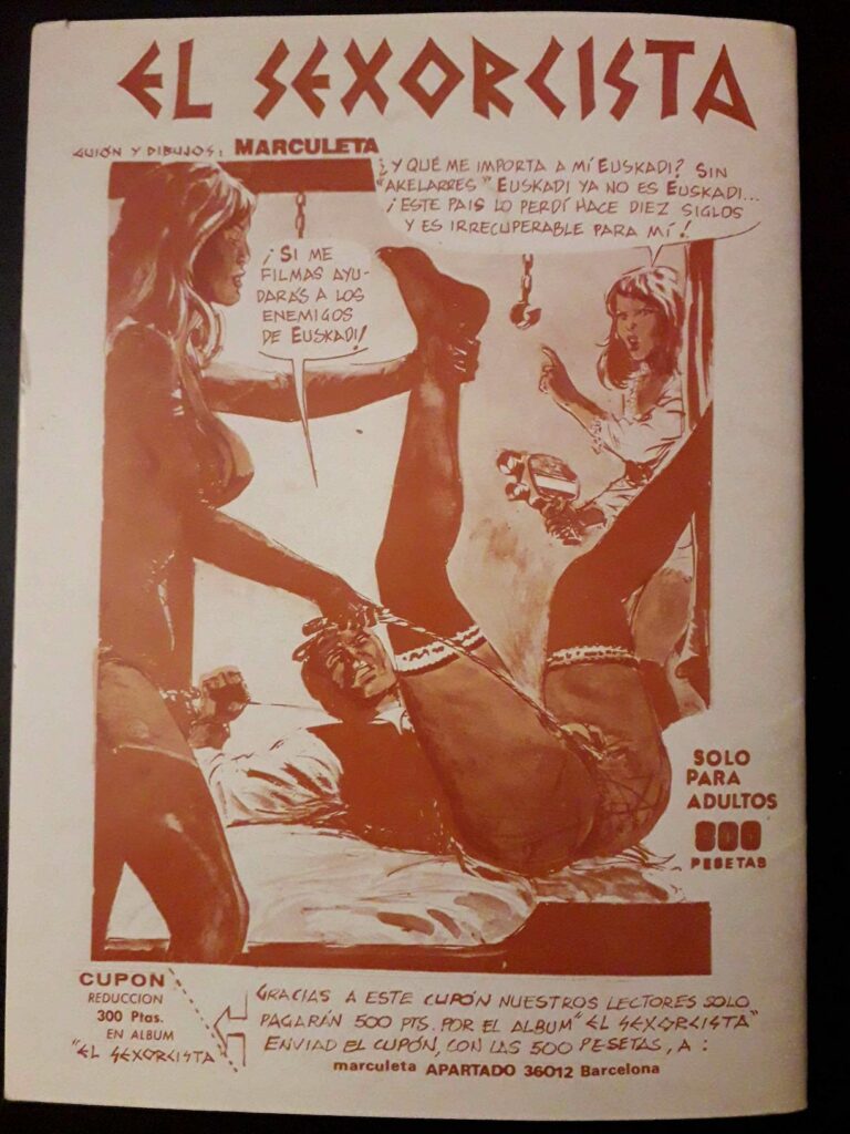 Dessin homme dominé par une femme, dans Euro Stantoons par Edmundo Marculeta