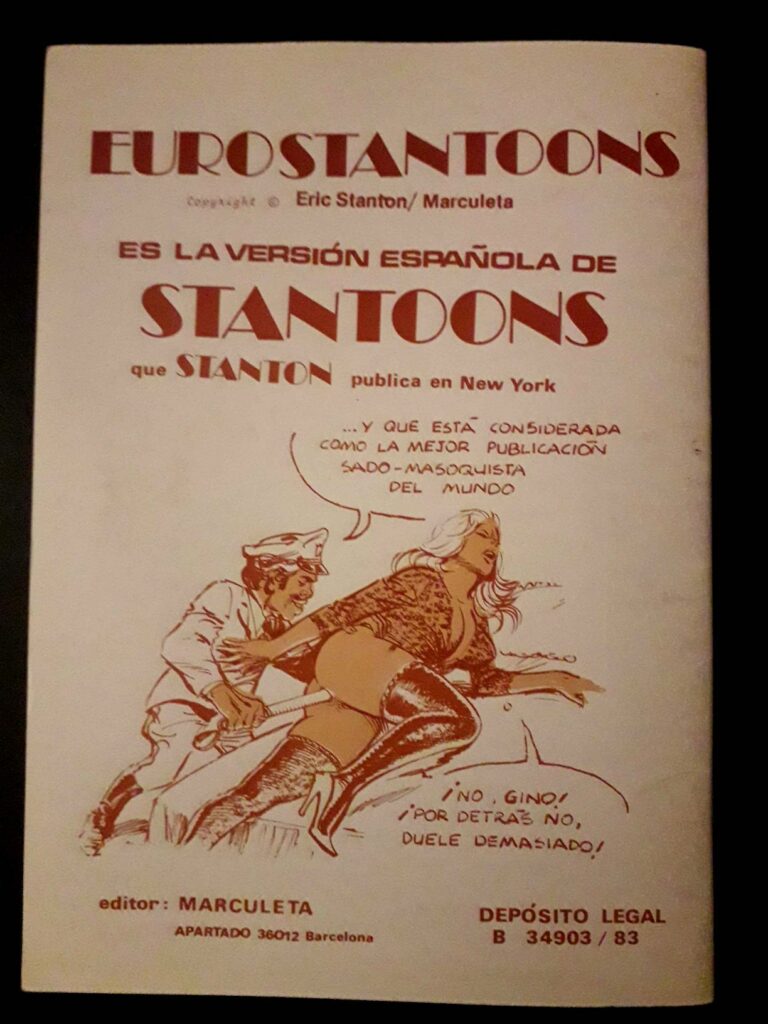 Quatrième de couverture annonçant Euro Stantoons comme la version espagnole des Stanton américains