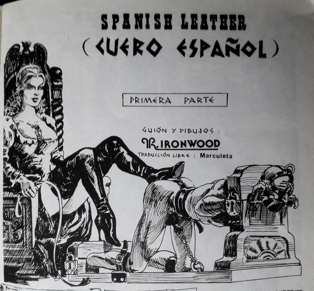 Dessin érotique homme dominé par une femme, dans Euro Stantoons par Edmundo Marculeta