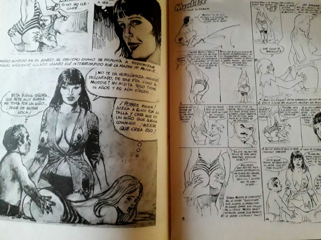 Planches de BD érotiques dans Euro Stantoons, par Edmundo Marculeta