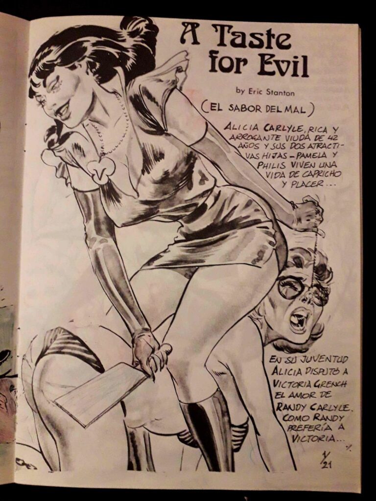 Femme dominée par une autre femme, BD type Stanton par Edmundo Marculeta dans Euro Stantoons