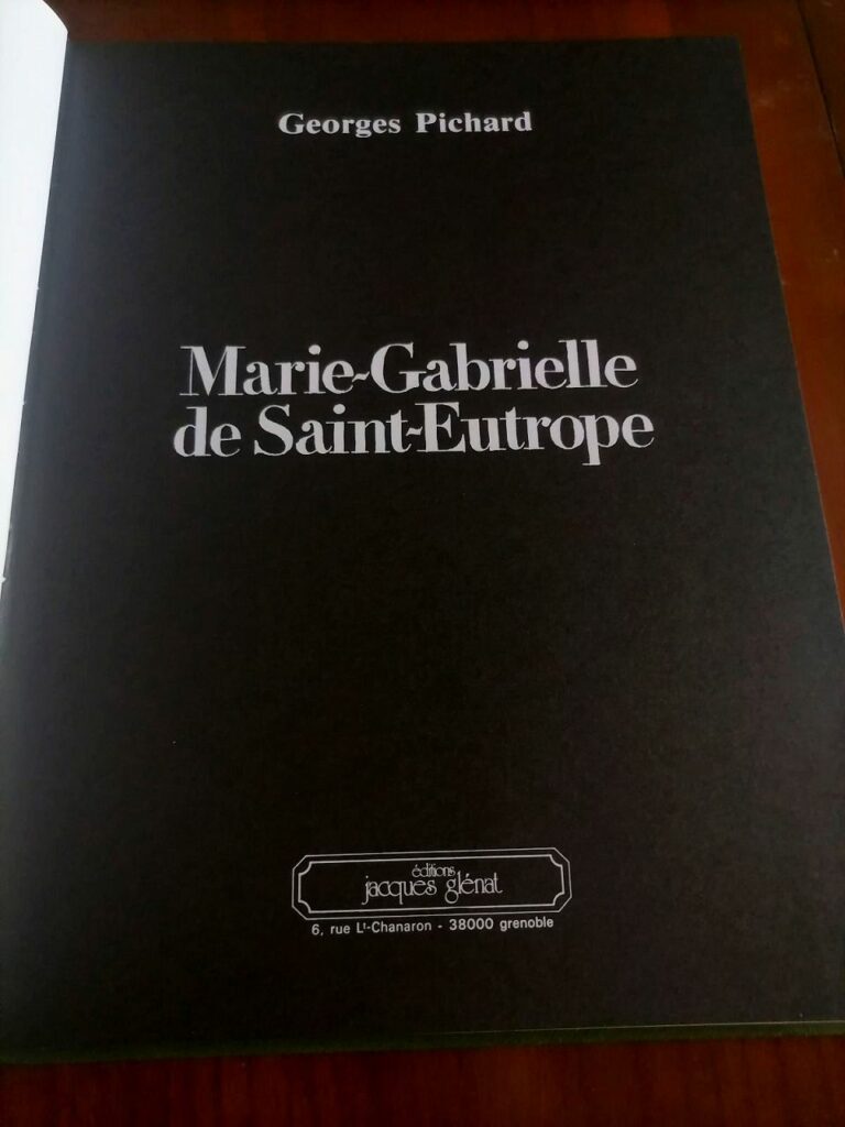 Page d'ouverture de la BD érotique BDSM de Georges Pichard : Marie Gabrielle de Saint-Eutrope, édition Glénat couverture toilée