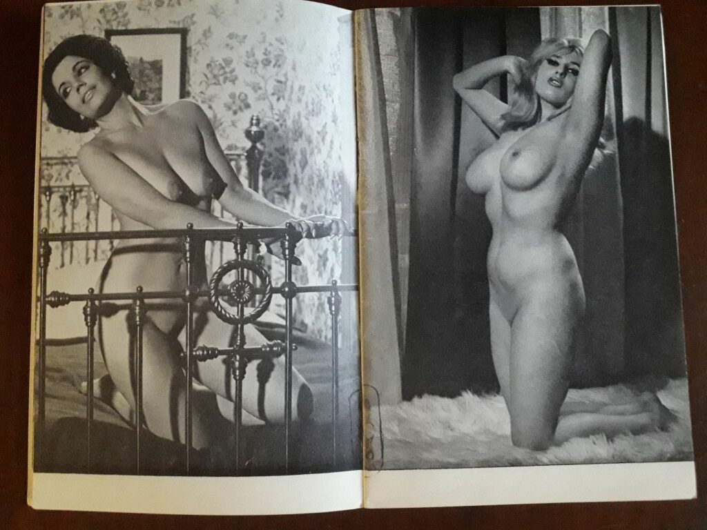 Photos érotiques vintage d'une brune et d'une blonde nues dans la revue pour hommes Girly n°59, Colonna Press Ben’s Books
