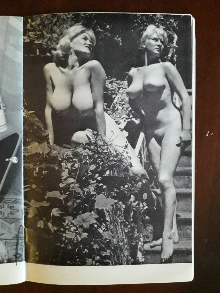 Photo érotique vintage de deux blondes aux gros seins dans la revue pour hommes Girly n°59, Colonna Press Ben’s Books