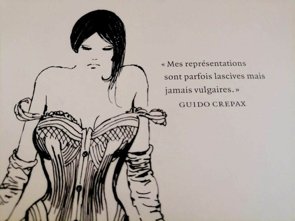 Citation de Guido crepax dans le livre Emmanuelle, Bianca et Vénus à la fourrure, publié aux éditions Evergreen