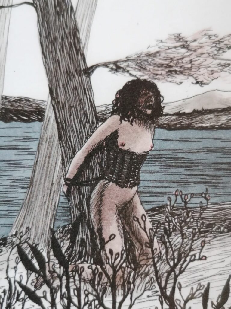 Détail d'un Dessin érotique de Rajah Foo pour le livre Hôtel de la Providence, aux éditions de la Première Heure