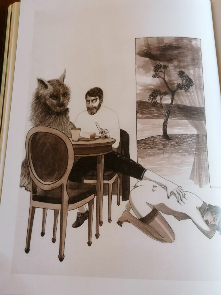 Dessin érotique de Rajah Foo pour le livre Hôtel de la Providence, aux éditions de la Première Heure