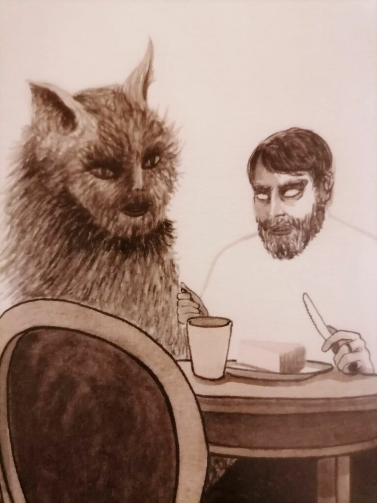 Dessin érotique de Rajah Foo pour le livre Hôtel de la Providence, aux éditions de la Première Heure