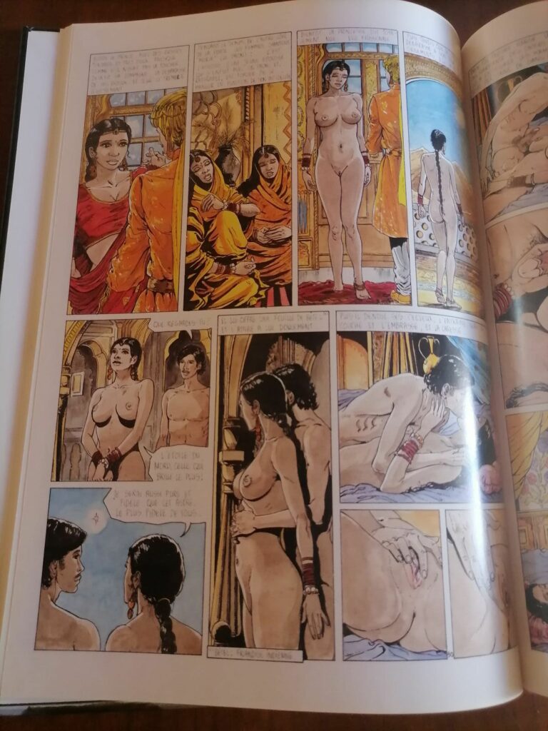 Planche de la BD érotique Kama-Sûtra par Hugdebert édition originale chez CAP