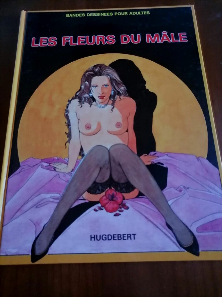 Couverture de la BD érotique Les Fleurs du Mâle par Hugdebert édition originale chez IPM