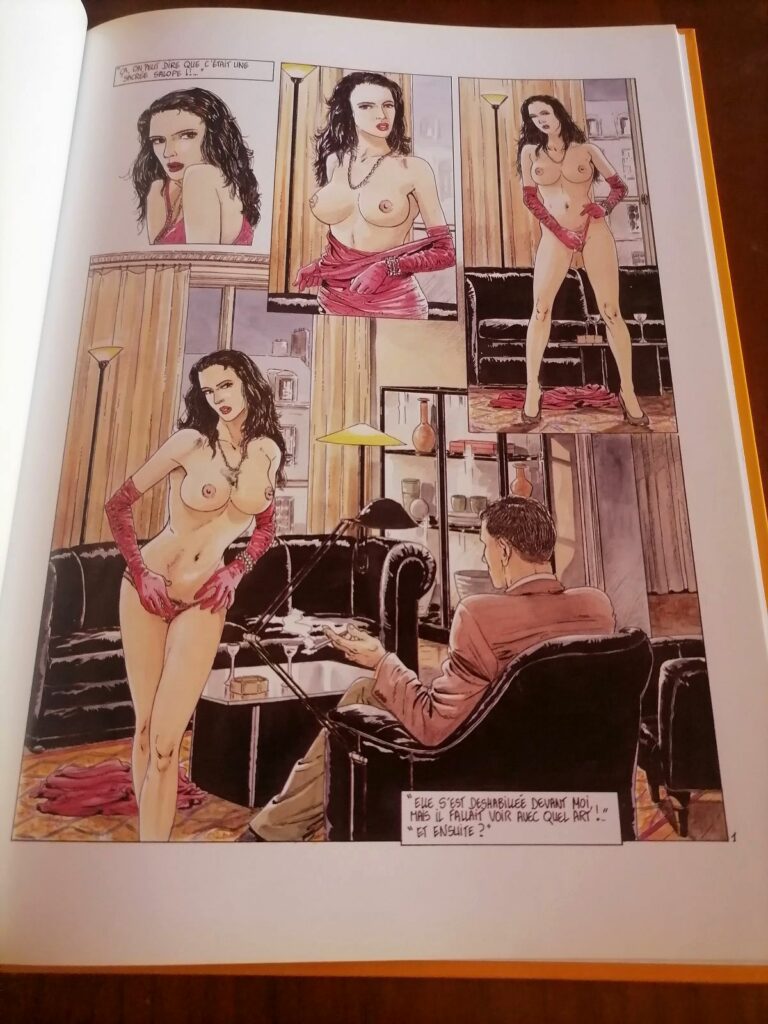 Planche de la BD érotique Les Fleurs du Mâle par Hugdebert édition originale chez IPM