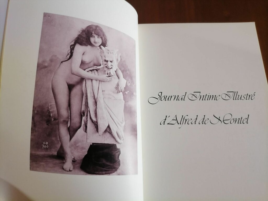 Page de garde du livre de photos érotiques Journal intime illustré d'Alfred de Montel aux éditions Defi