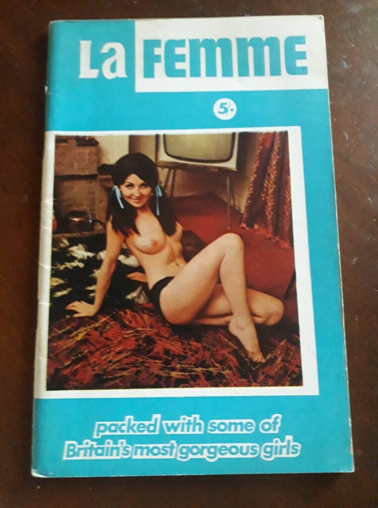 Couverture de la revue pour hommes années 60 La Femme, Gold Star Publications