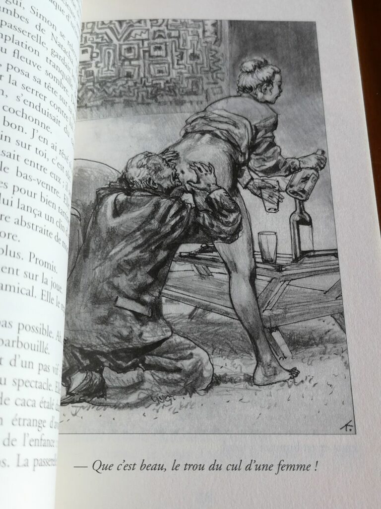 Illustration érotique anulingus (feuille de rose) par Karla pour le roman BDSM La Sodominatrice de Etienne Arsenal aux éditions Sabine Fournier, collection les Aphrodisiaques