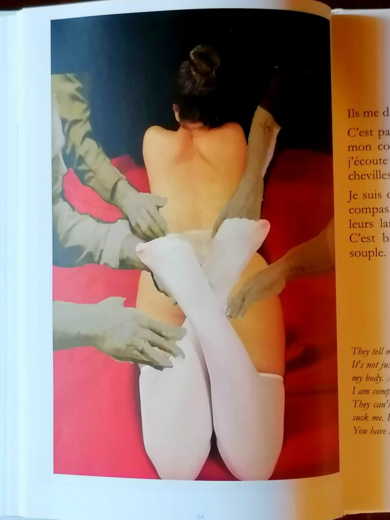 Photo montage de Hector domiane femme nue en bas caressée par plusieurs mains