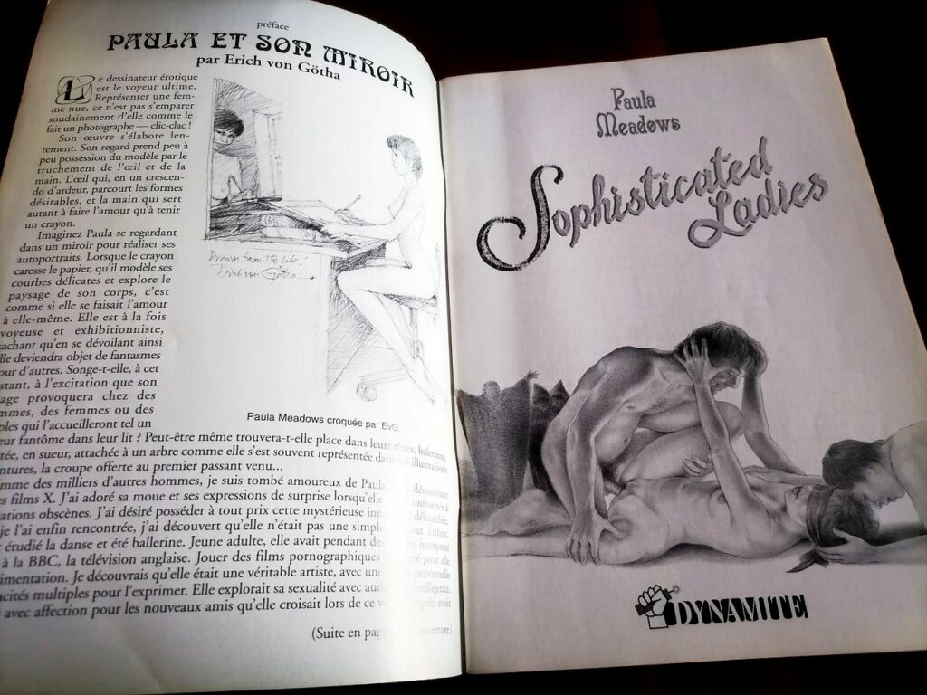 Introduction par Erich von Götha à la réédition de la BD érotique BDSM de Paula Meadows (Lynn Paula Russell) Sophisticated Ladies aux éditions Dynamite