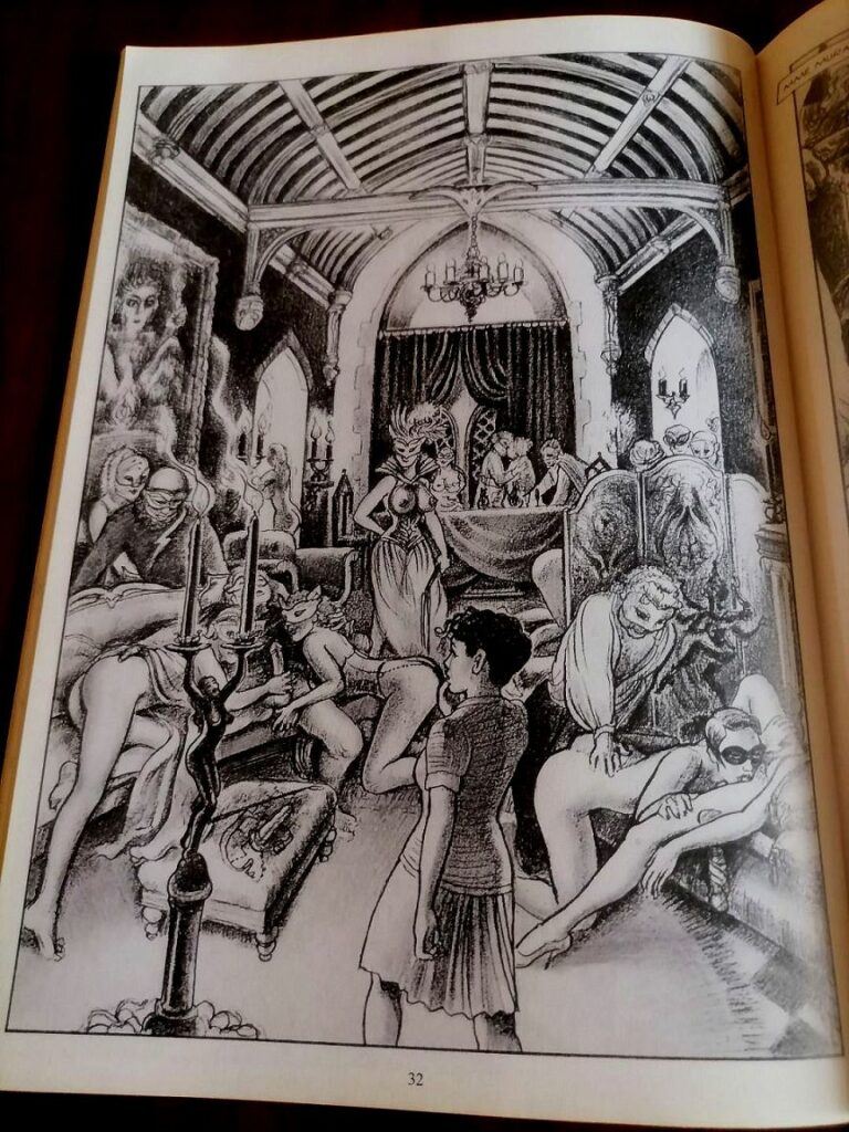 Planche extrait de la bande dessinée érotique BDSM de Paula Meadows (Lynn Paula Russell) Sophisticated Ladies aux éditions Dynamite