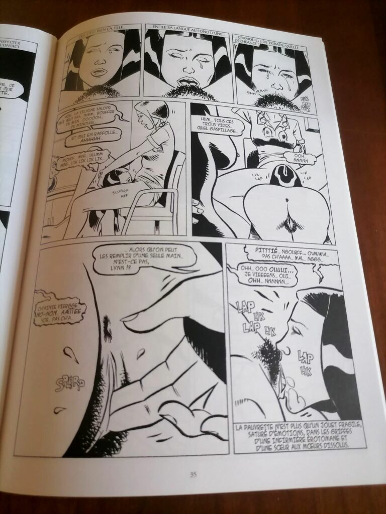 Planche de la BD adulte Degenerate Housewives 3, par Rebecca éditions Dynamite collection Petit Pétard édition originale