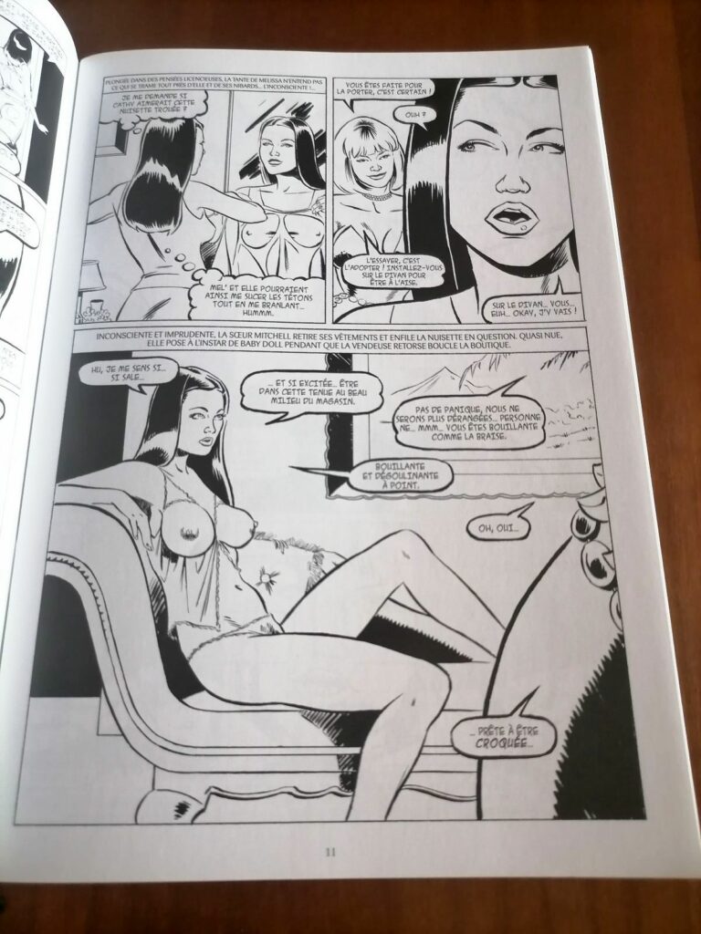 Planche de la BD adulte Degenerate Housewives 4, par Rebecca éditions Dynamite collection Petit Pétard édition originale