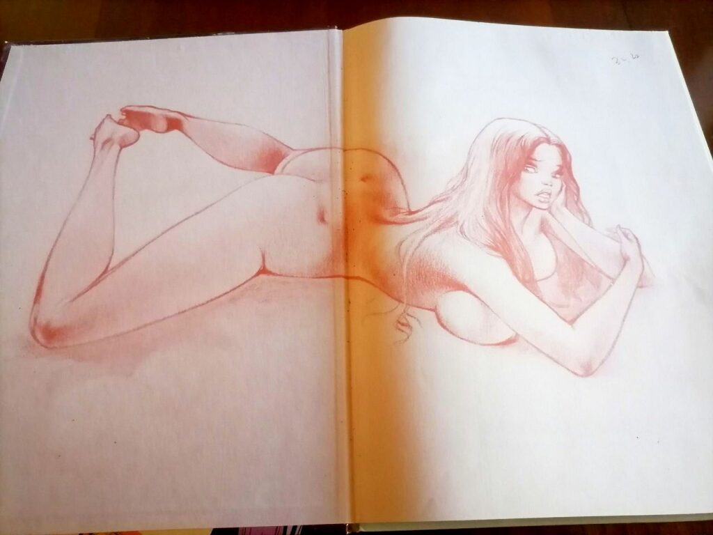 Dessin érotique de Riverstone pour la BD Alice, éditions Dargaud