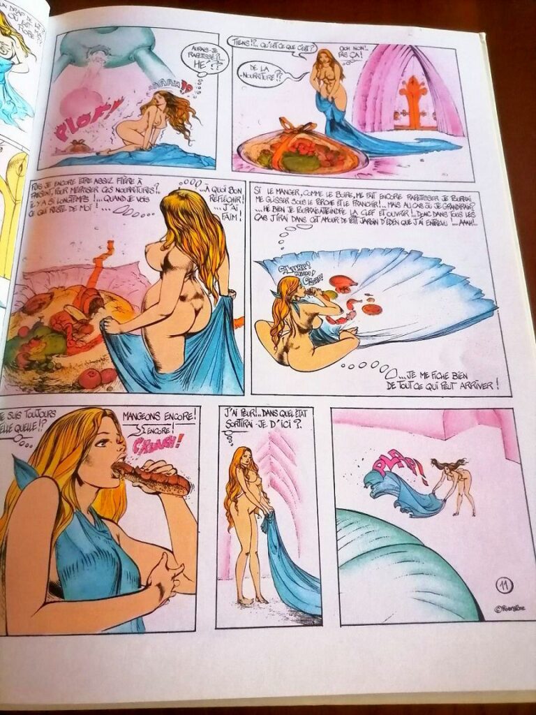 Planche de la BD érotique Alice, par Riverstone et Mandryka, éditions Dargaud