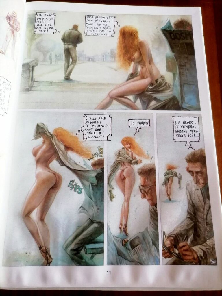 Planche de la BD érotique Chloé, trop plein d'écumes par Riverstone, éditions IPM