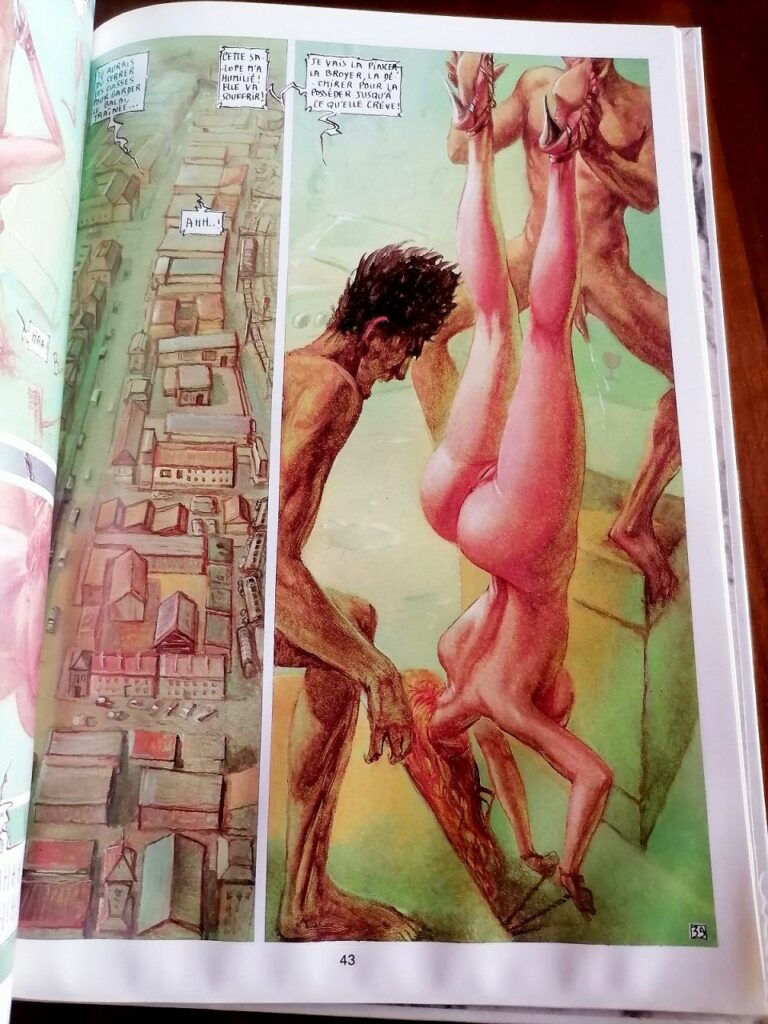 Planche de la BD érotique Chloé, trop plein d'écumes par Riverstone, éditions IPM