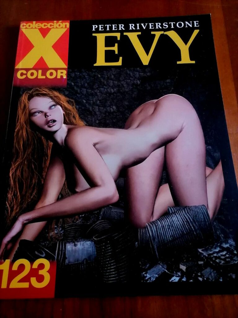 Couverture de la BD érotique espagnole Evy (Ruines) par Riverstone, édition espagnole La Cupula