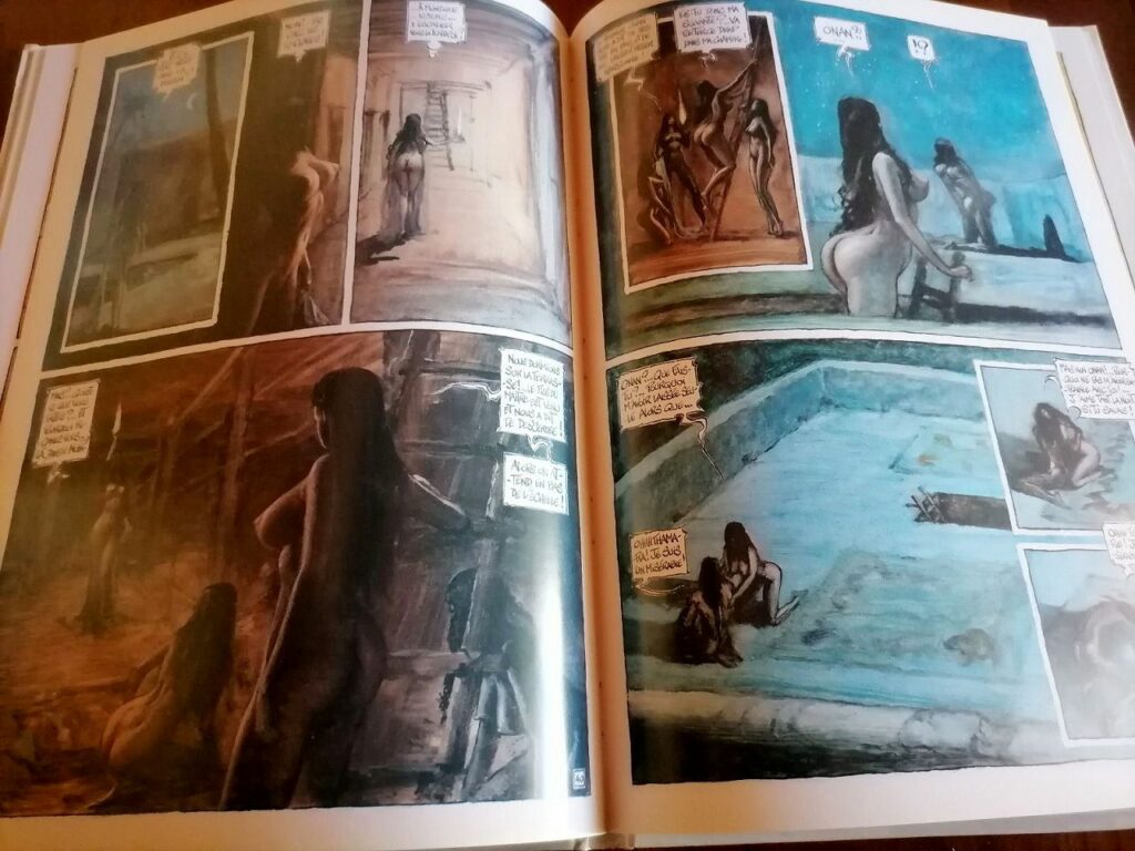 Double planche de la BD érotique Thamara et Juda, par Riverstone, éditions CAP