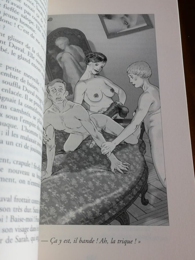 Illustration érotique d'Olaf Boccère homme soumis se faisant pénétrer pour le roman BDSM Scènes lubriques de Pierre Fournier aux éditions Sabine Fournier, collection les Aphrodisiaques